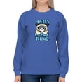 thumbnail image 1 of Grumpy Cat And Quote Sweatshirt Women -T-Line Designs, Female Small, 1 of 4
