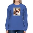 thumbnail image 1 of Grumpy Cat Angry Face Sweatshirt Women -T-Line Designs, Female Large, 1 of 4