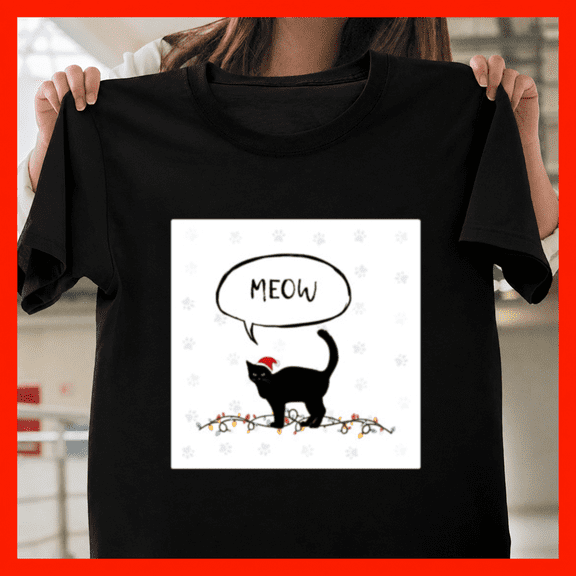 Grumpy Cat Breaking Christmas Lights Holiday Mischief Art Unisex T-Shirt, up to size 5XL