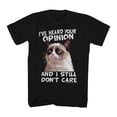 thumbnail image 1 of Grumpy Cat Cat Opinion Funny Unisex Adult Black T-Shirt Tee, 1 of 2