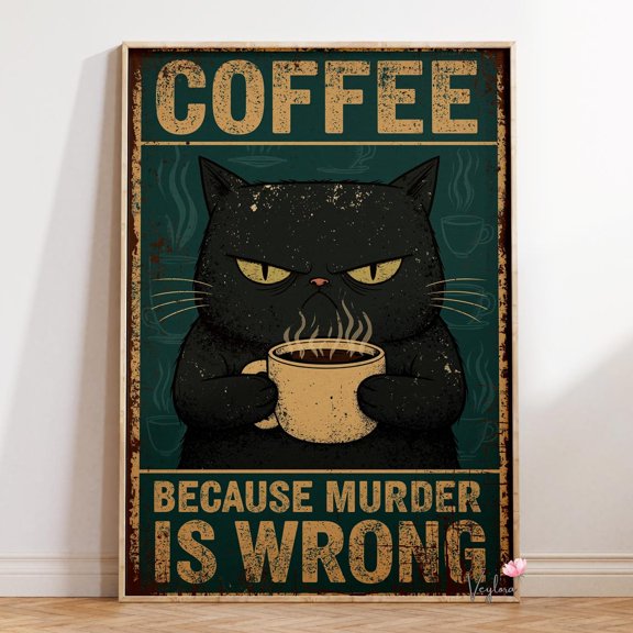 Grumpy Cat Coffee Wall Decor