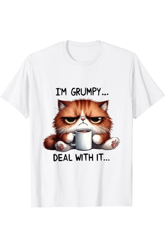 Grumpy Cat Deal With It Graphic T-Shirt
