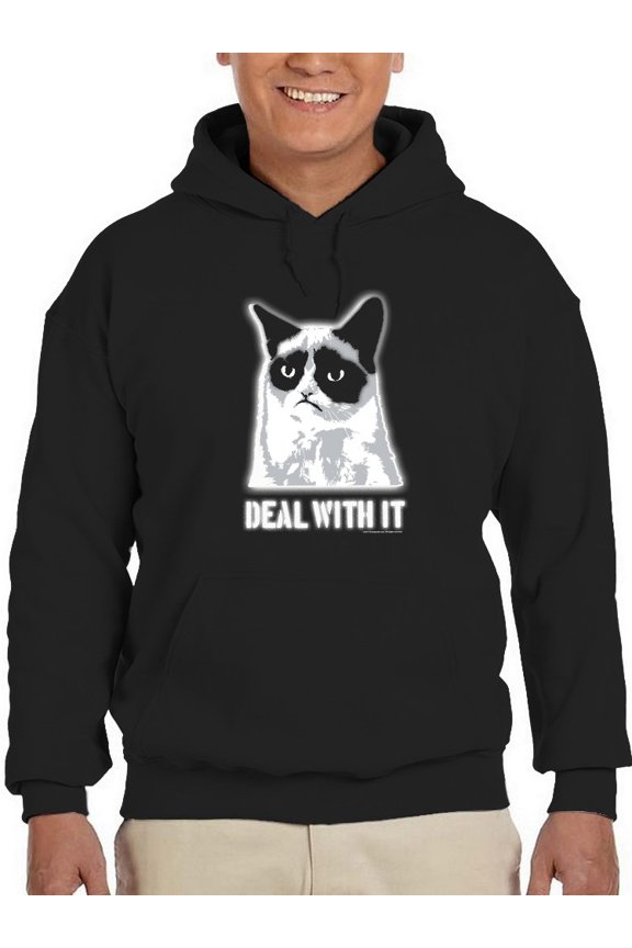Deal With It Hoodie Men -T-Line Designs, Male XX-Large