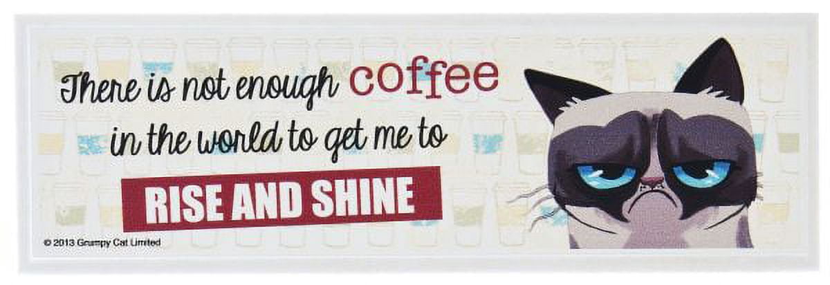 Work Sign Grumpy Cat Grumpy Cat Desk Sign - Rise And Shine - Walmart.com