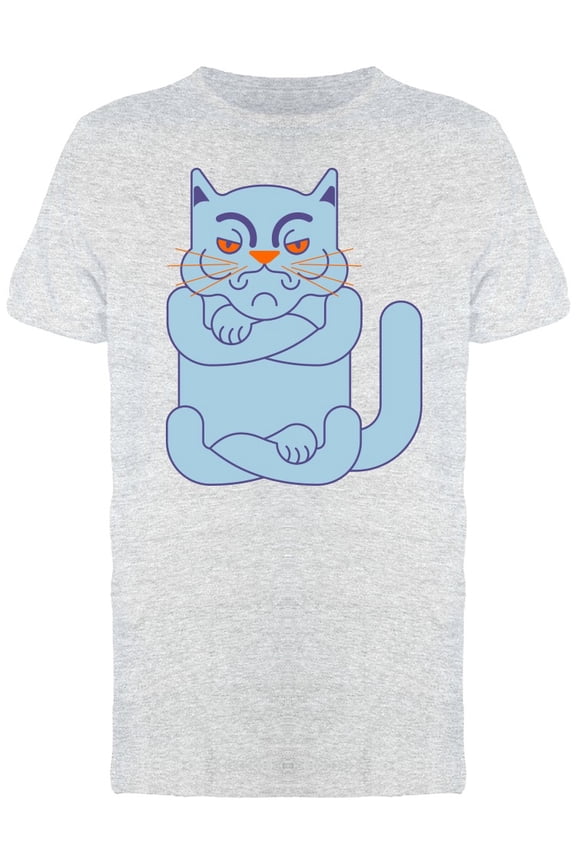Grumpy Cat Doodle Cartoon Tee Men's -Image by Shutterstock