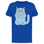 Grumpy Cat Doodle Cartoon Tee Mens -Image by Shutterstock
