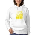 thumbnail image 1 of Grumpy Cat Face Art In Yellow Hoodie Women -T-Line Designs, Female XX-Large, 1 of 4