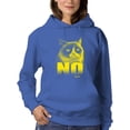 thumbnail image 1 of Grumpy Cat Face Art In Yellow Hoodie Women -T-Line Designs, Female x-Large, 1 of 4