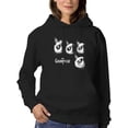 thumbnail image 1 of Grumpy Cat Faces Hoodie Women -T-Line Designs, Female Small, 1 of 4