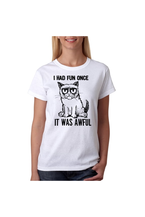 Fun Once Sketch Women White T-Shirt NEW Size XL, Female x-Large