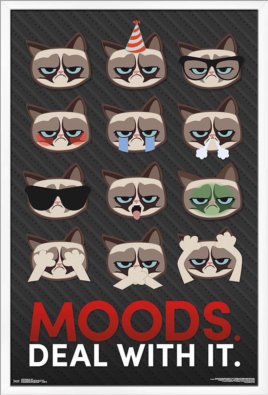 Grumpy Cat - Grid Wall Poster, 22.375
