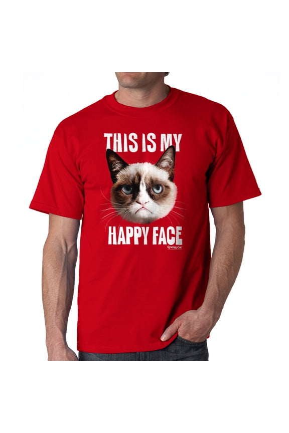 Happy Face Men Red T-Shirt NEW Size S, Male Small