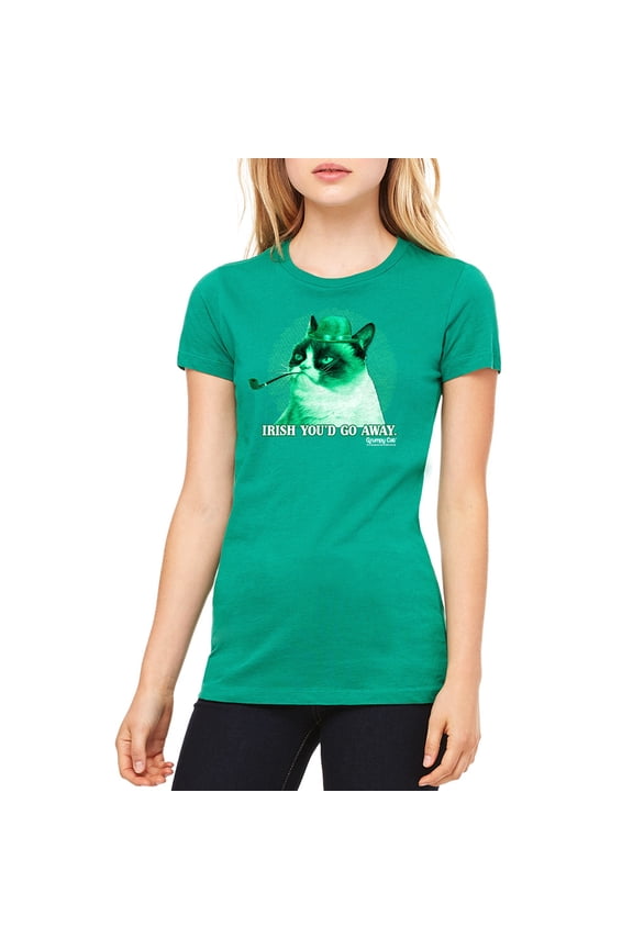 Irish Grumpy Women's Kelly Green T-shirt NEW Sizes S-2XL