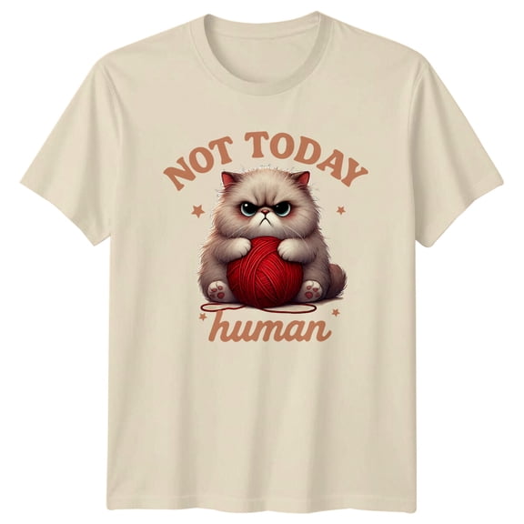 Grumpy Cat Not Today Human Graphic Classic Look Suited To Relaxed Moments And Casual Events T-Shirt, Size S-5XL