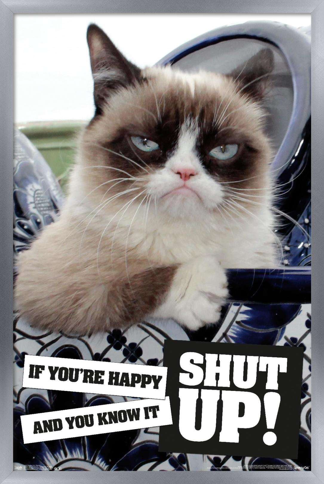 Grumpy Cat - Shut Up Wall Poster, 14.725\, image size:1085x1623