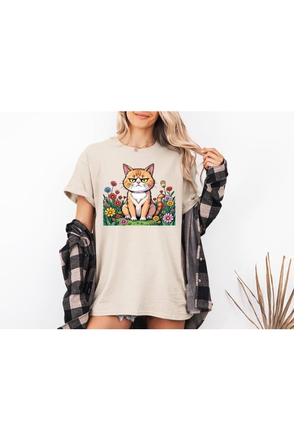 Grumpy Cat, Spring Cat Cute Kitte Tees,Cat Mom T-Shirt, For Cats Lover,Summer Vibes Shirt,Summer Cat Shirt, Cat