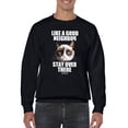 thumbnail image 1 of Grumpy Cat Stay Over There Sweatshirt Men -T-Line Designs, Male 5X-Large, 1 of 4