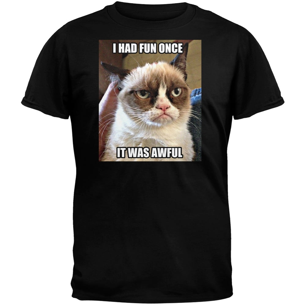 Grumpy Cat TShirt I had Fun Once Officially Licensed