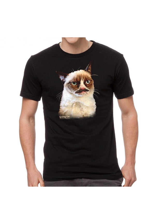 Tarder Mustache Men Black T-Shirt NEW Size S, Male Small