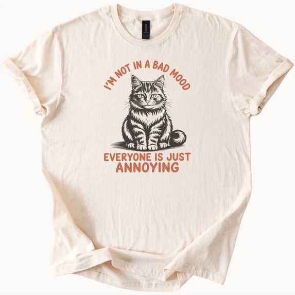 Grumpy Cat Tee Sarcastic Kitten T Shirt Annoying Pet Lover