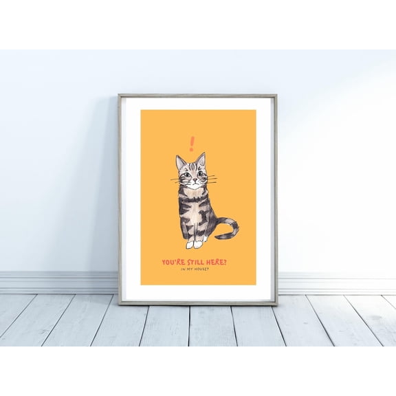 Grumpy Cat Wall Art Print, Unframed Paper Poster 8x10in