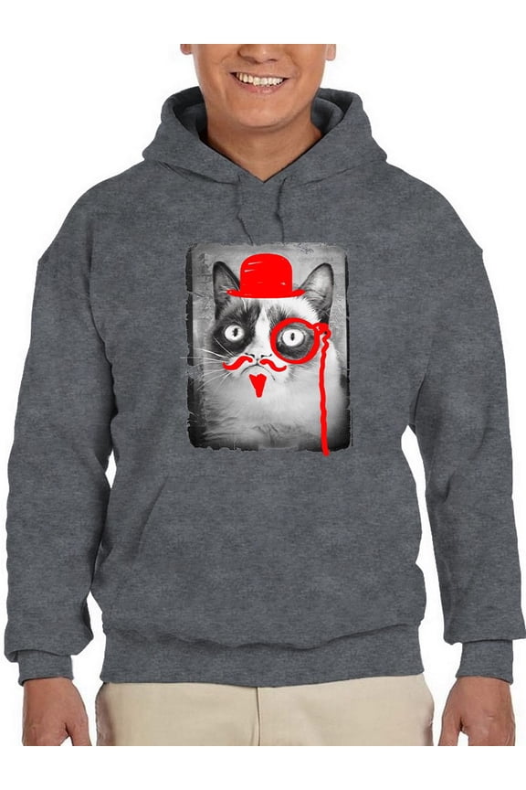 With Monocle Hoodie Men -T-Line Designs, Male Large