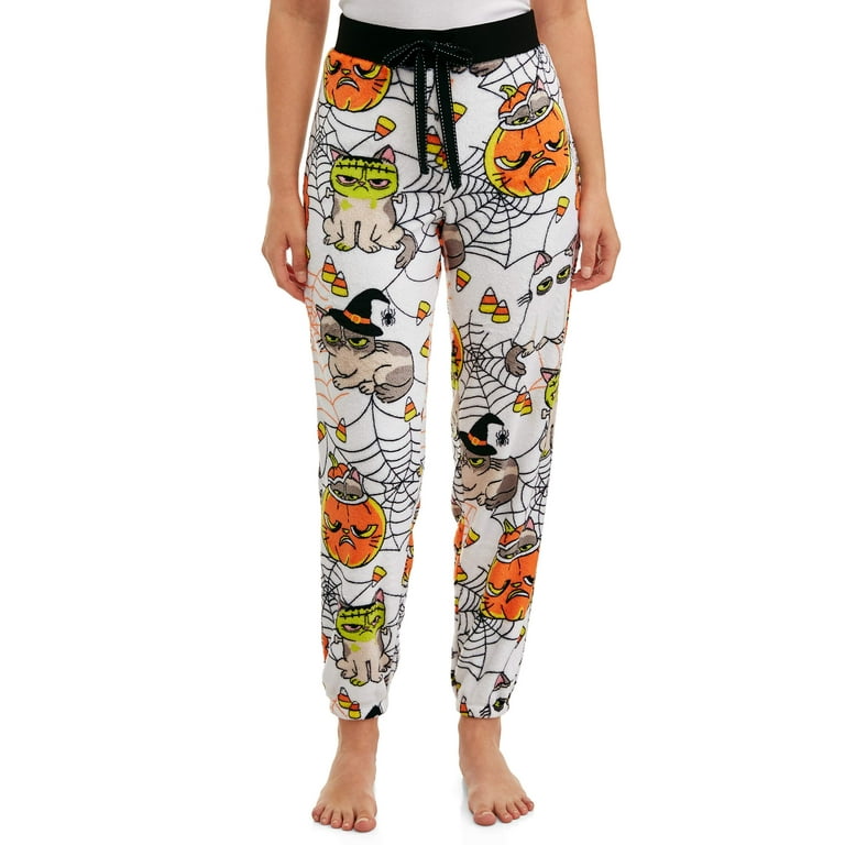  Halloween Cat Ghost Womens Pajama Pants Casual