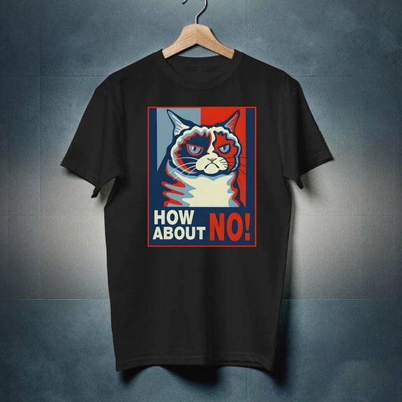 Grumpy Cat Womens Shirt How About No Grumpy Cat Shirt Womens-TH41465