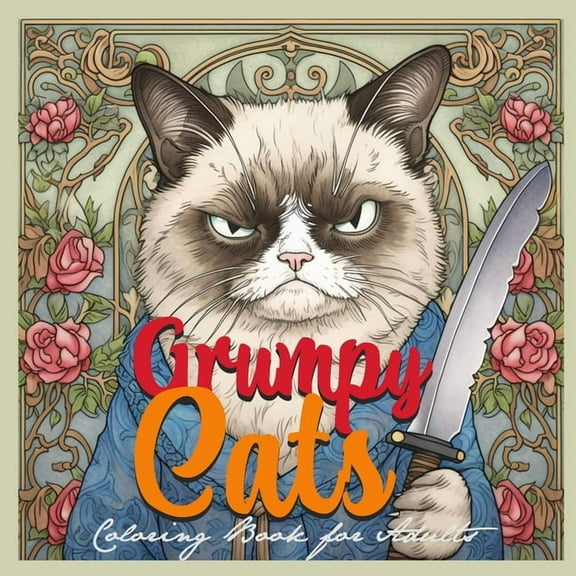 Grumpy Cats Grayscale Coloring Book for Adults: funny Cats Coloring Book grumpy cats doing things grauscale Coloring Boo, (Paperback)