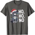 Grumpy Sit Cat Grumpy Christmas Cat Ho Ho No Holiday T-Shirt - Walmart.com
