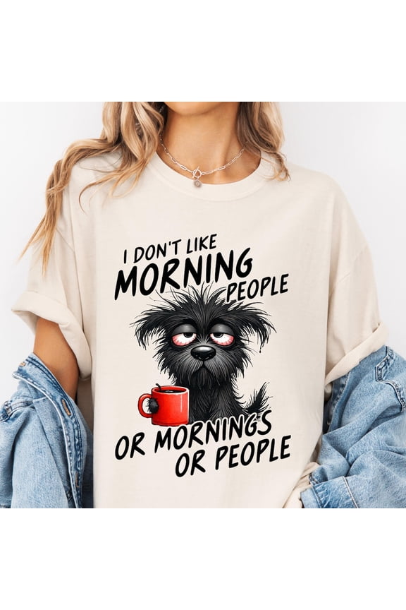 Grumpy Dog Coffee Shirt - Morning People Tee