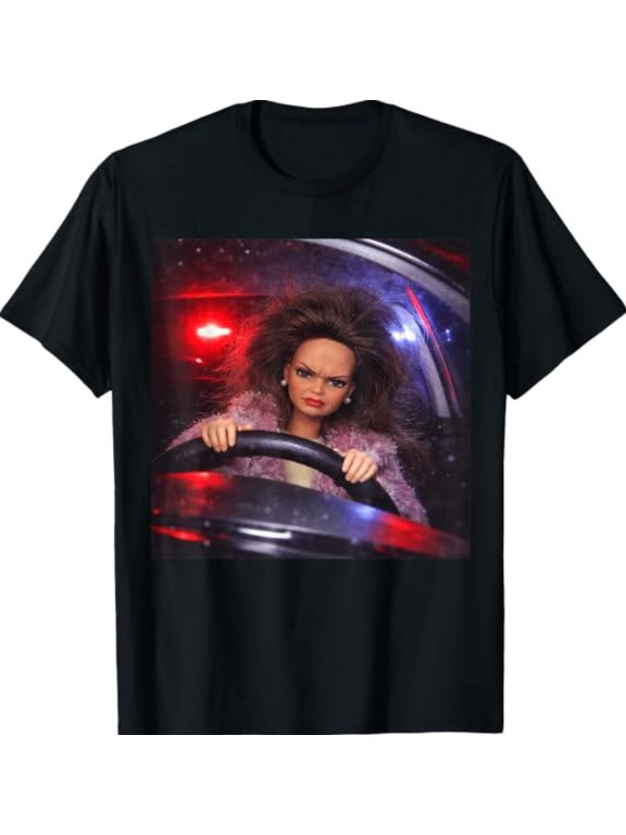 Grumpy Doll Face Reaction Graphic T-Shirt