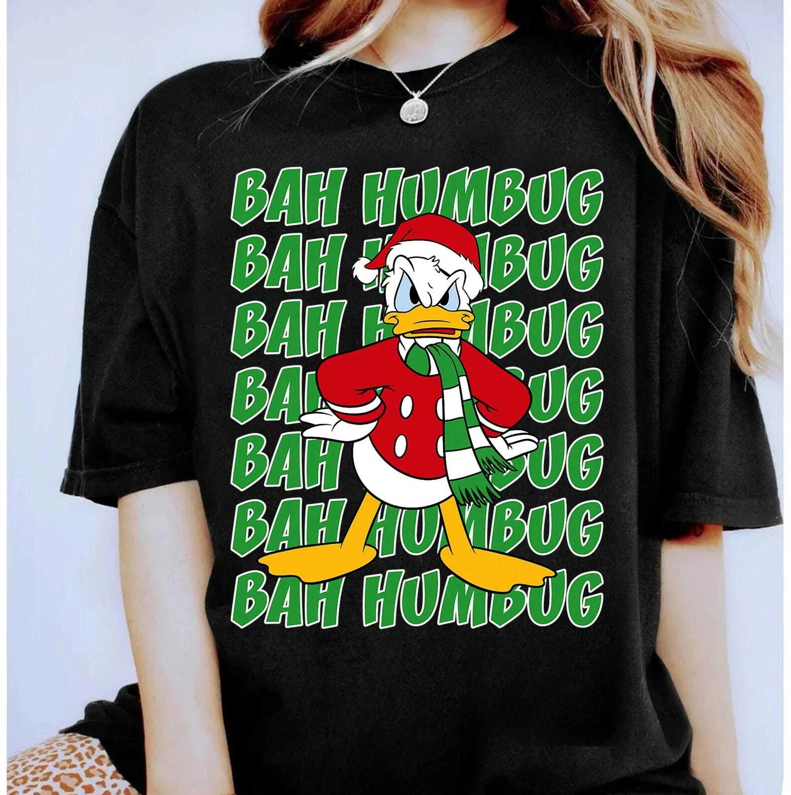 Grumpy Donald Duck Bah Humbug Christmas Gift 2025 Tshirt Men Women1 ...