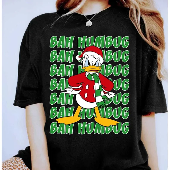 Grumpy Donald Duck Bah Humbug Christmas Gift 2025 Tshirt Men Women1 ...