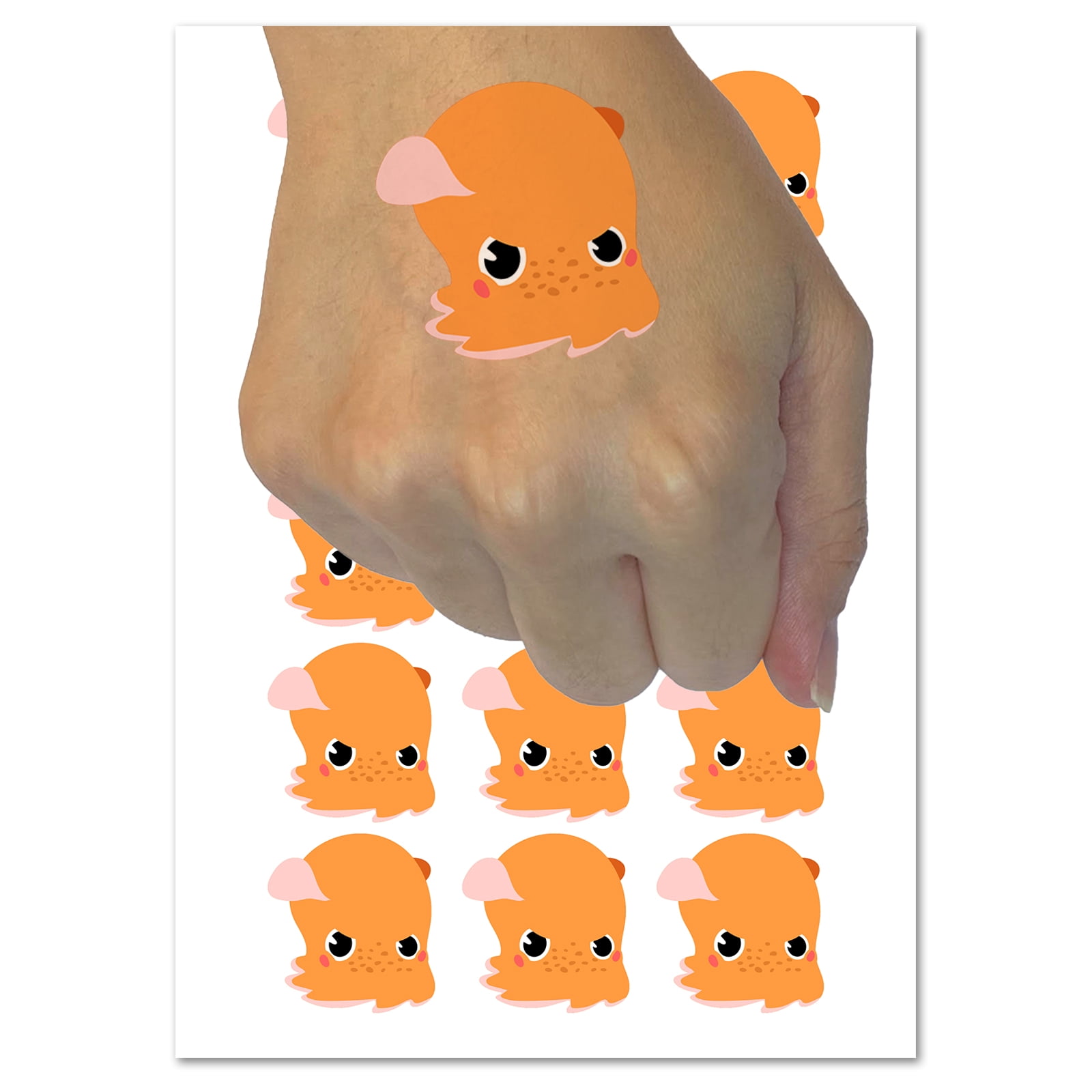 Grumpy Dumbo Octopus Water Resistant Temporary Tattoo Set Fake Body Art ...