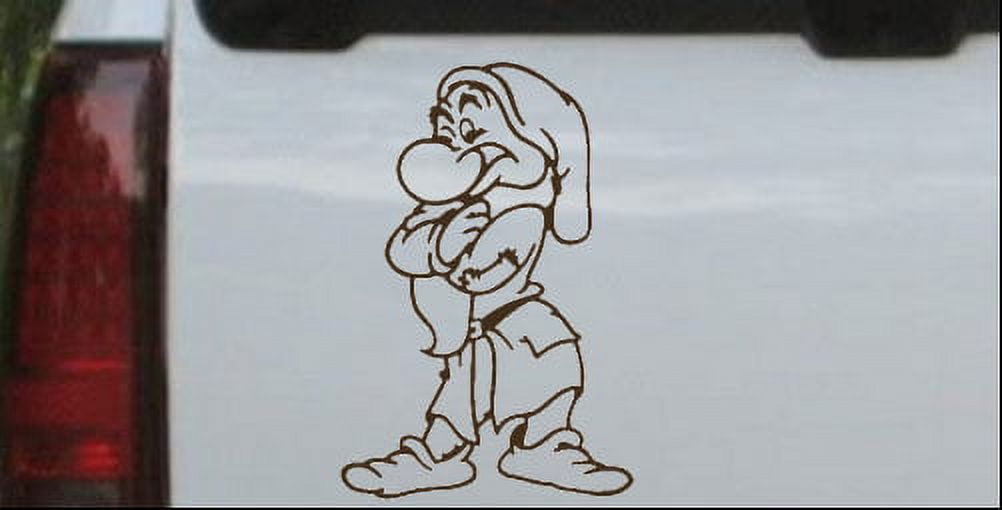 Grumpy Dwarf Snow White Car or Truck Window Decal Sticker