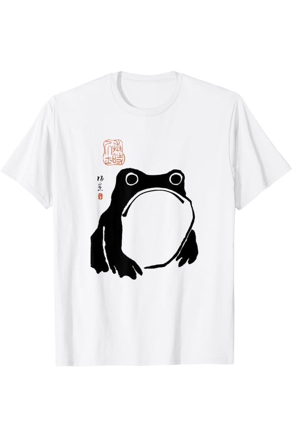 Grumpy Frog Japanese Art Men Women T-Shirt