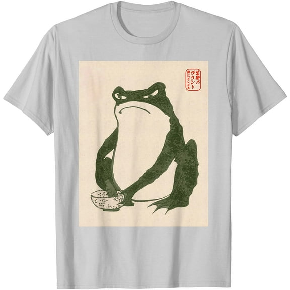 Grumpy Frog Japanese Art Print Unisex T-Shirt for Men Women Kids Toddler