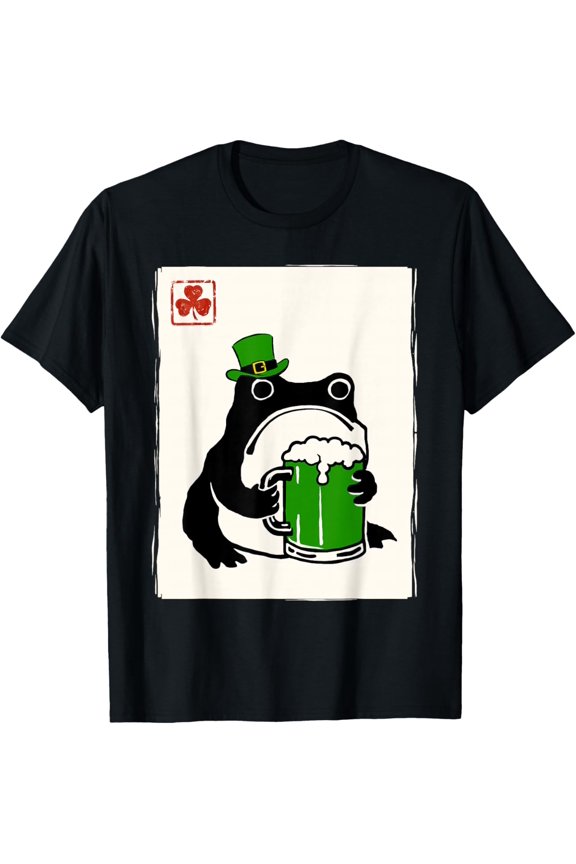 Grumpy Frog St Patty's Shamrock Beer Funny St Patrick's Day T-Shirt