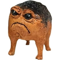 Grumpy Frog Statue Ugly Angry Frog Statue Outdoor Garden Plant Decorations for Pots Novelty Home Office Desktop Decoration Unique Weird Gift (1 Pack)