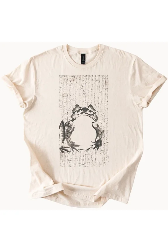 Grumpy Frog Tee Funny Toad Shirt Quirky Graphic Top