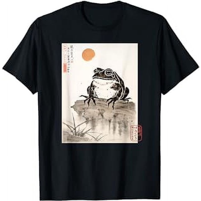 Grumpy Frog Ukiyo-e Anime Japanese Art T-Shirt - Walmart.com