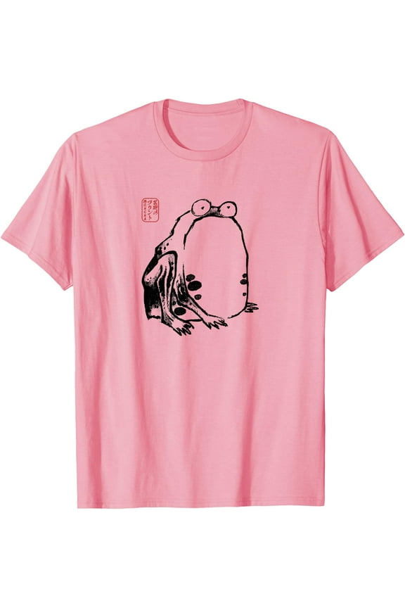 Grumpy Frog Ukiyo-e Anime Japanese Art Unisex T-Shirt for Men Women Kids