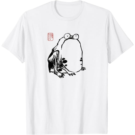 Grumpy Frog Ukiyo-e Anime Japanese Art Unisex T-Shirt for Men Women Kids