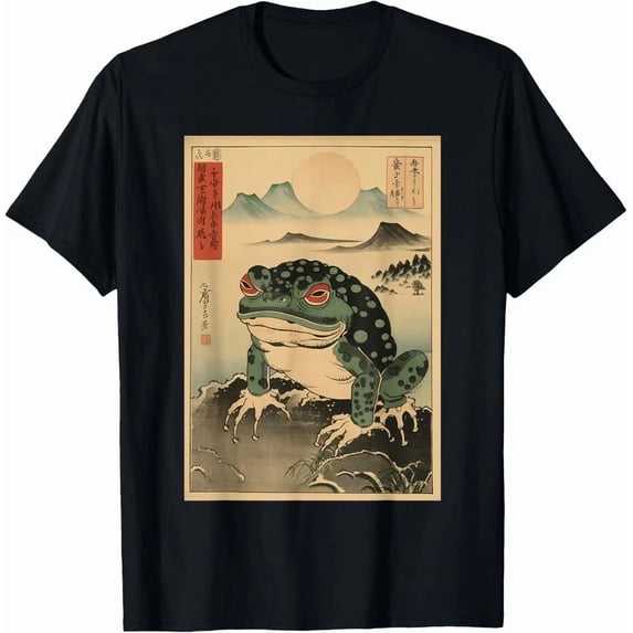 Grumpy Store Grumpy Frog Unimpressed Toad Vintage Japanese Aesthetic T-Shirt ...