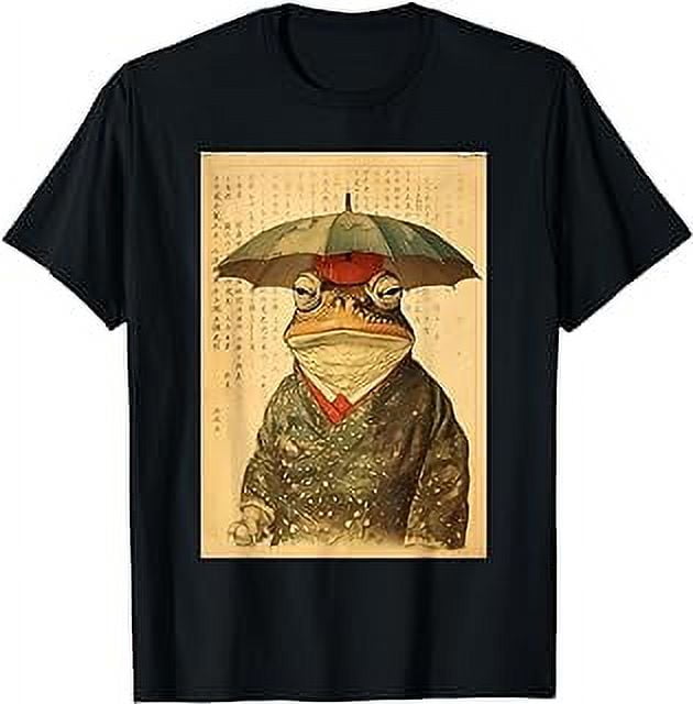 Grumpy Frog Unimpressed Toad Vintage Japanese Aesthetic T-Shirt ...
