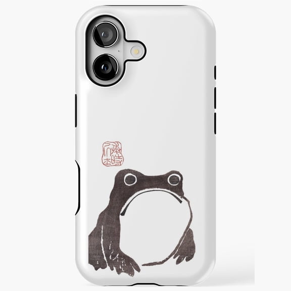 Grumpy Frog by Matsumoto Hoji Vintage Japanese Ukiyo e Painting Art iPhone Tough Case