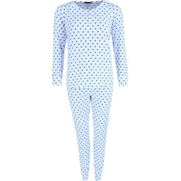 Grumpy & Gorgeous  Plus Polka Dot Jogger and Henley Pajama Set (Women)