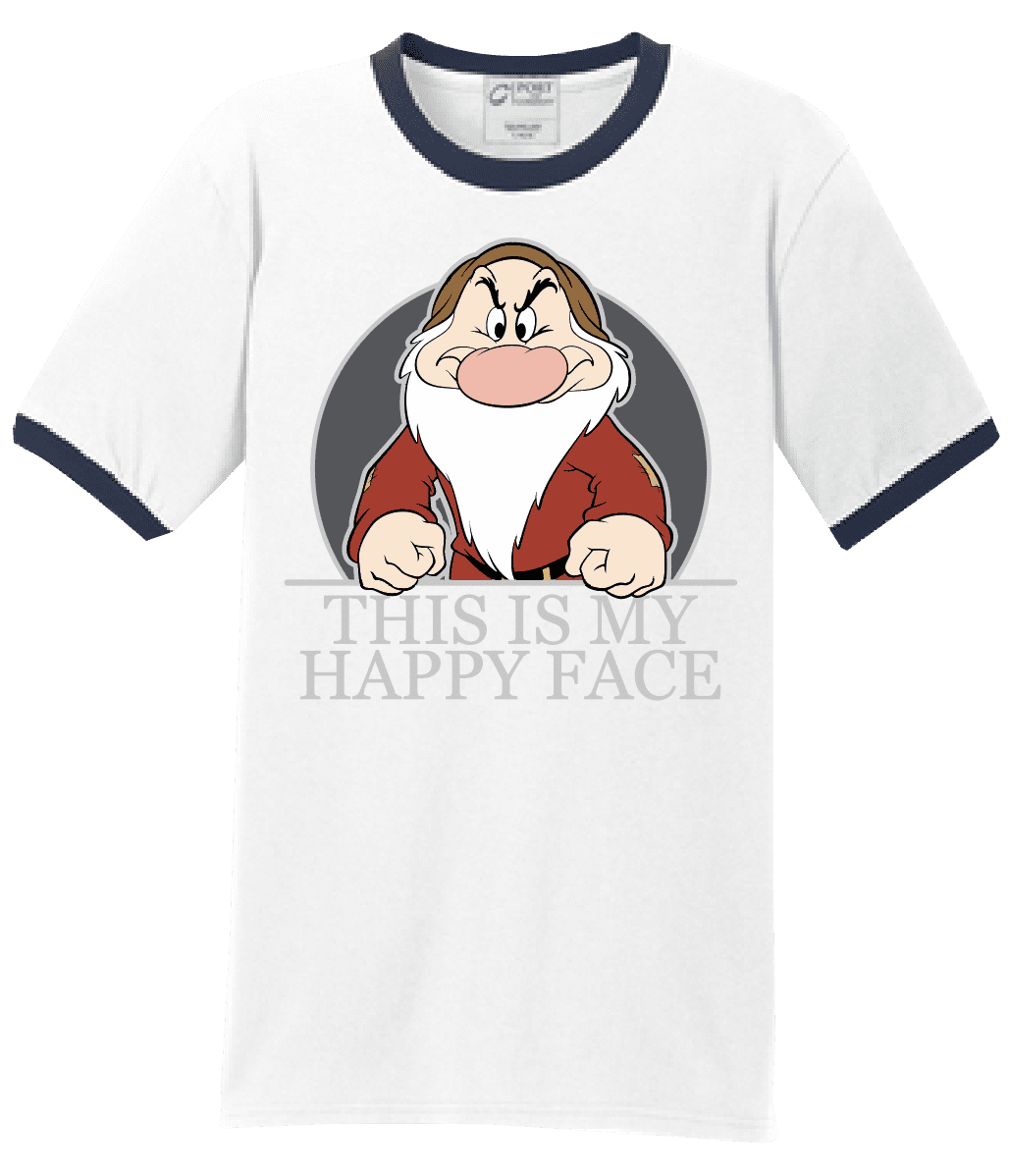 Disney Grumpy All Gender Souvenir Graphic Tee Shirt, Blue, Men's Size XL