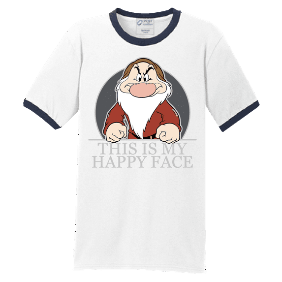 Disney Grumpy All Gender Souvenir Graphic Tee Shirt, Blue, Men's Size XL